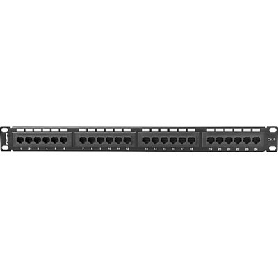 Lanberg patch panel 24 port 1U CAT. 6, black (PPU6-1024-B)