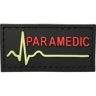 WARAGOD Nášivka 3D Paramedic čierna 5x2.5cm