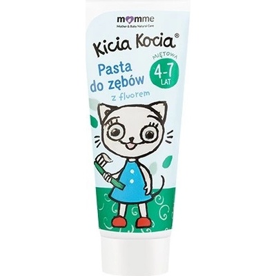 MomMe Kitty Cat s fluoridom 4-7 rokov Mäta 50 ml