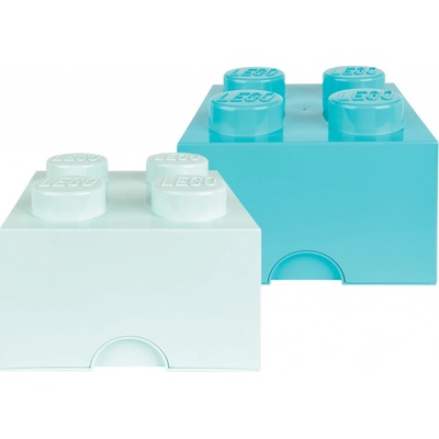 LEGO® Stohovateľný úložný box 2 ks svetlomodrá / tmavomodrá 100330664