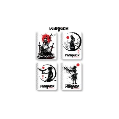 Black and White Тетрадка със спирала Warrior B5 80 листа