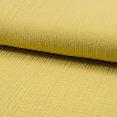 Mušelín/dvojitá gázovina světle žlutá, š.140
