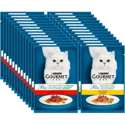 Purina Gourmet Perle Mini filety krmiva pre mačky v omáčke Mix of Flavors 26 x 85 g