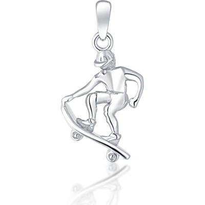 JVD Strieborný prívesok skateboard SVLP0780XH20000
