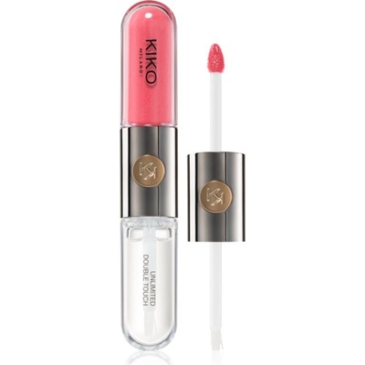 KIKO Milano Unlimited Double Touch dlhotrvajúci tekutý rúž 112 Satin Peach Rose 6 ml