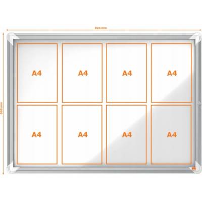 Nobo vitrína exteriérová magnetická 8 x A4