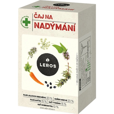 Leros ČAJ NA NADÚVANIE bylinný čaj 20 x 1,5 g