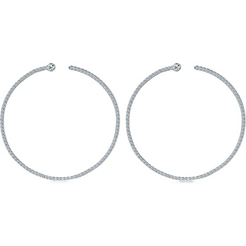 SAVICKI Обеци тип халка Savicki: сребро, цирконий