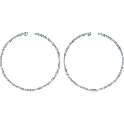 SAVICKI Обеци тип халка Savicki: сребро, цирконий