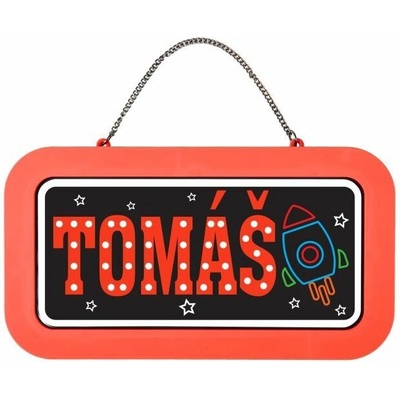 Neonová cedulka se jménem - Tomáš