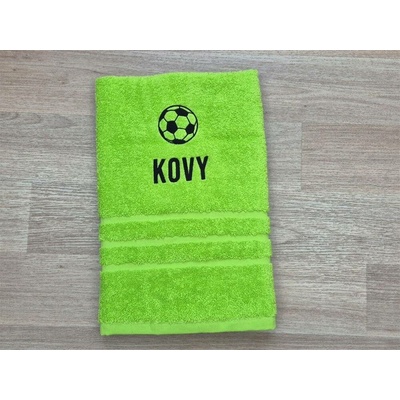 Povlečení Plus ručník se jménem pistáciový 50 x 100 cm fotbalový míč Kovy