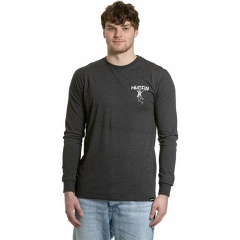 Meatfly мъжка тениска с дълъг ръкав Julien Charcoal Heather Skeleton | Сива Meatfly | Siv | МЪЖЕ | S