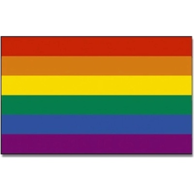 Vlajka duhová (LGBT) 30 x 45 cm na tyčce