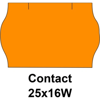 Cenovkové etikety CONTACT 25x16W oranžové