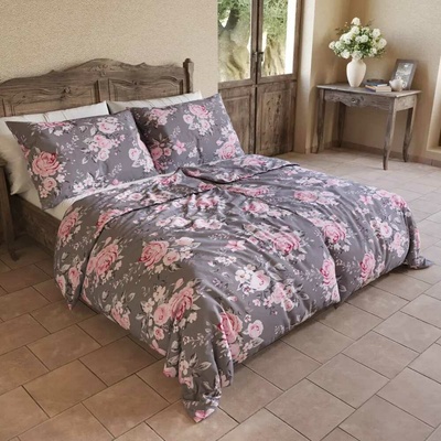 Kvalitex bavlna obliečky Provence Collection BEATRICE sivá 200x240 2x70x90