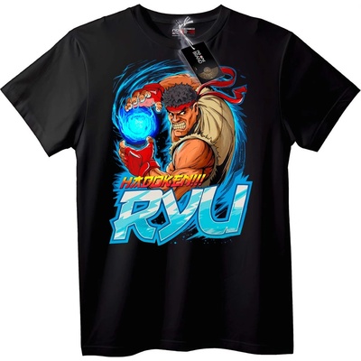 NOONEBRAND Тениска Ryu Хадоукен - 7XL, Black