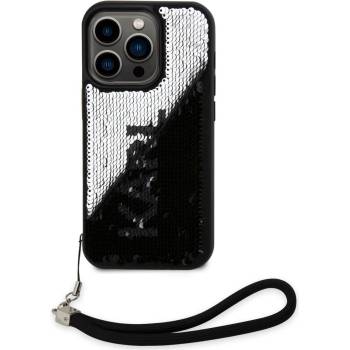 Image 1 of KARL LAGERFELD Калъф Karl Lagerfeld - Sequins Reversible, iPhone 13 Pro, черен/сребрист (3666339128043)