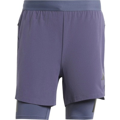 adidas Мъжки къси панталони Adidas Power Workout Two-in-One Shorts Mens - Navy/Black