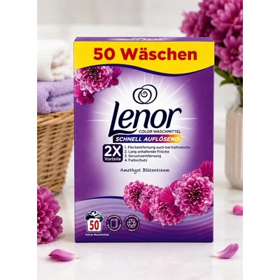 Lenor Color Amethyst Blütentraum prací prášek 3,25 kg 50 PD