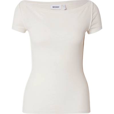 WEEKDAY Тениска 'Brita' бяло, размер XS