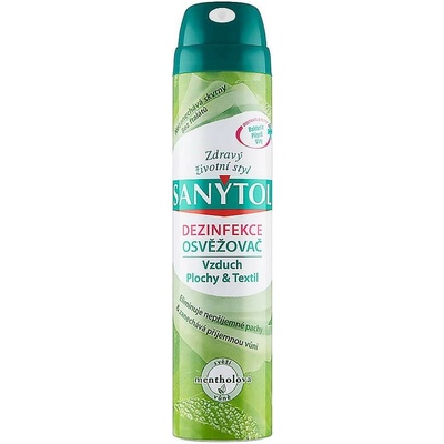 Sanytol Dezinfekční osvěžovač vzduchu, povrchů a textilií 300 ml Mentolová vůně