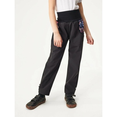 Softshellové kalhoty s fleecem Basic Černá Kouzelné květiny – Zbozi.Blesk.cz