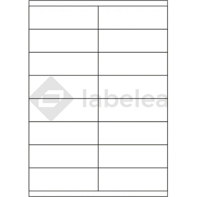 Labelea Samolepiace etikety 105x35 mm biele papierové, na hárku A4, pre laserovú a atramentovú tlač, Farba etikiet Biela, Počet hárkov v balení 100 EPY105035W016S