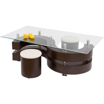 Комплект холна маса с табуретки Nina II 130 cm венге