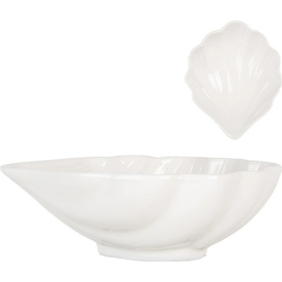 Clayre & Eef Keramická miska ve tvaru mušle Shell Bowl 12 x 10 x 4 cm