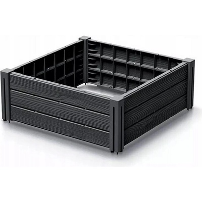 Prosperplast Květináč plast šedý 61,8 x 61,8 x 23 cm