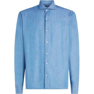 Tommy Hilfiger Smart Casual Slim-Fit Denim Shirt - Denim