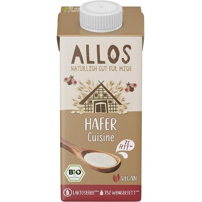 Allos Ovsená alternatíva smotany na varenie 7 % BIO 200 ml