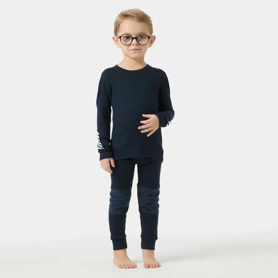 Helly Hansen detský set termobielizne z merino vlny s technológiou LIFA navy