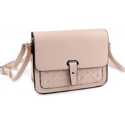 Kabelka crossbody 23x17 cm světlá béžová