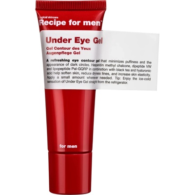 Recipe For Men Recipe For Men, Under Eye Gel, 100% vegan, Minimizes puffiness, Morning and evening, Eye Gel, 25 ml