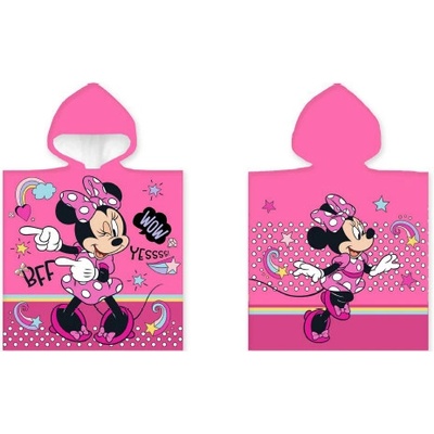 BrandMac dětské pončo MINNIE BFF růžové 50 x 100 cm