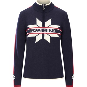 Dale of Norway Дамски вълнен пуловер Dale of Norway Women's Nåle Sweater Merino jumper - Navy / Offwhite / Red Rose - размер XL (105-7824-0114)