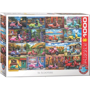 EUROGRAPHICS Пъзел Eurographics от 1000 части - 16 скутера (60005916)