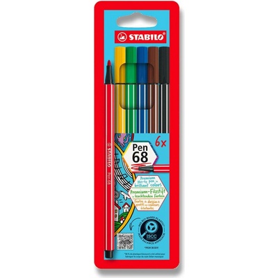 Stabilo Pen 68 sada 6 neonových barev