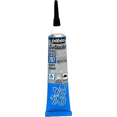 Pébéo Setacolor 3D Brod´perle 20 ml 207 silver