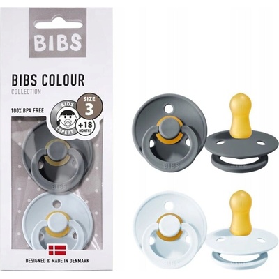 Bibs Colour Dusky Iron Baby Blue šedá světle modrá 2 ks