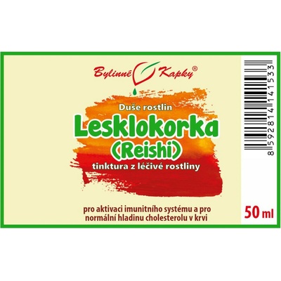 Lesklokôrovka reishi ganoderma bylinné kvapky tinktúra duša rastlín 50 ml