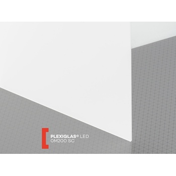 Röhm Opálové plexisklo Plexiglas LED 3 mm 0M200 SC nasvetľovacie 1010 x 2050 mm biele 1 ks