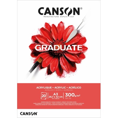 Canson Graduate akrylový blok 300 g 20 listov A3 lepený