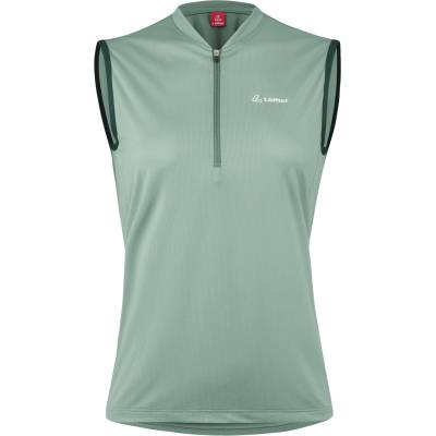 Löffler Дамски потник за колоездене Löffler Women's Bike Sleeveless Shirt Half-Zip Plain Cycling singlet - Cottage / Forest - размер 44 (EU) (156-2422-0615)