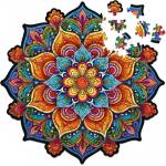 Milliwood Дървен пъзел Milliwood, Peace and Harmony, 100 части - Мандала с оранжеви елементи (XS-Mandala-5064) - homeshop