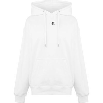 Calvin Klein Суичър Calvin Klein Jeans Women's CK Embroidered Relaxed Hoodie - Bright White
