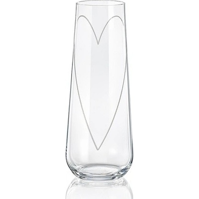 Crystalex GLASS HEART sklenice na prosecco 2 x 250 ml