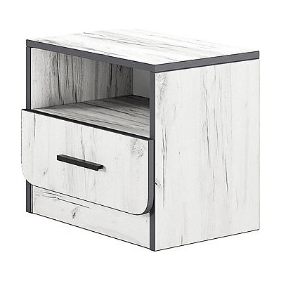 IRIM Нощно шкафче Сити 3085 дъб крафт бял