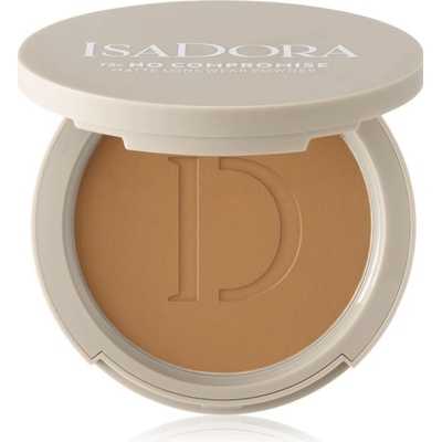 IsaDora The No Compromise Matte Longwear Powder kompaktný púder pre matný vzhľad 70 Neutral Tan 8 g